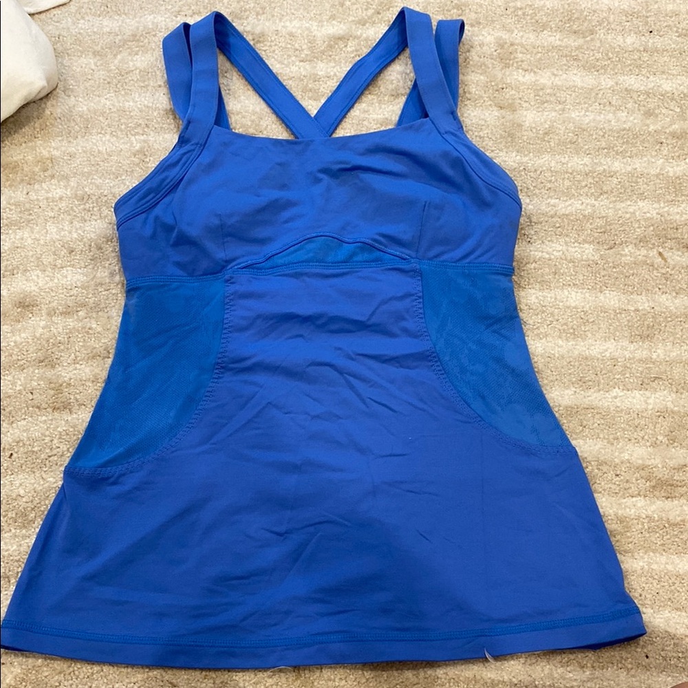 Lululemon Blue Athletic Tank Top